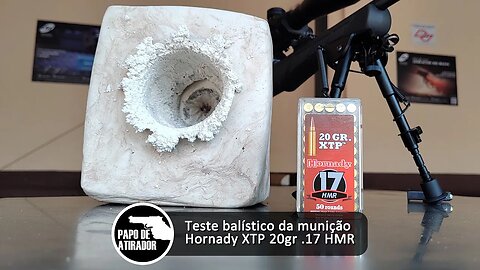 Teste balístico da munição Hornady XTP .17 HMR