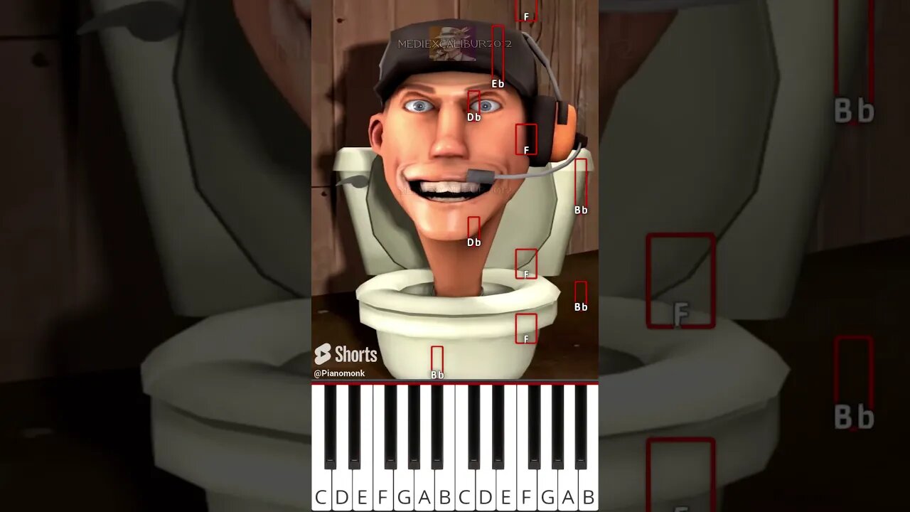 Wananana pancakes fat boi bonk yes - Octave Piano Tutorial