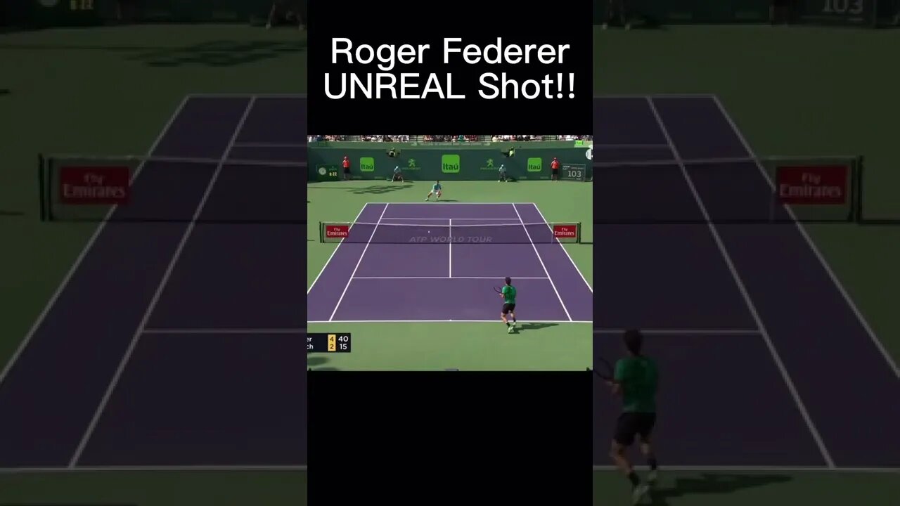 Roger Federer UNREAL Shot!! 🤯 #tennis #shorts