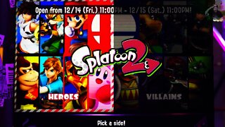 Splatoon 2 - Heroes VS Villains SUPER SMASH BROS ULTIMATE Splatfest GAMEPLAY!