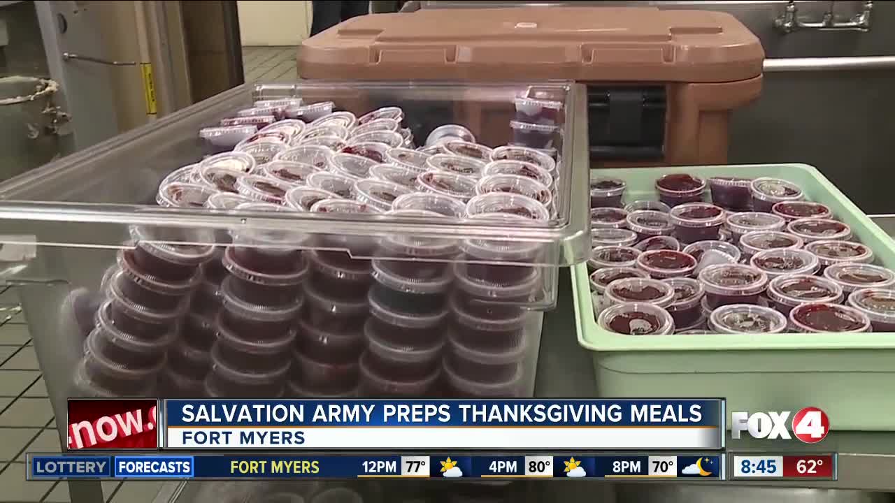 Salvation Army preps hundreds of Thanksgiving meals