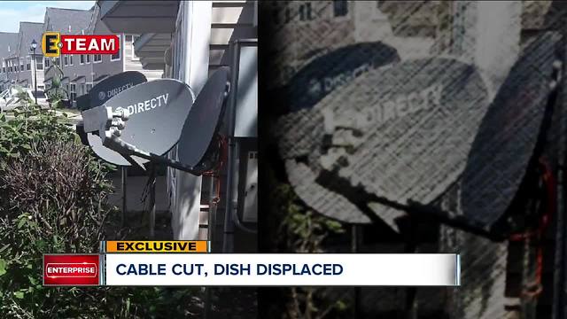 Renter says landscapers cut cable line, moved her dish out of alignment, disrupting service twice