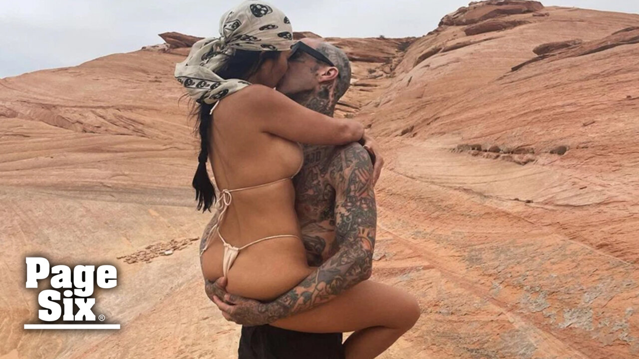 Kourtney Kardashian shares steamy new kissing pic with Travis Barker