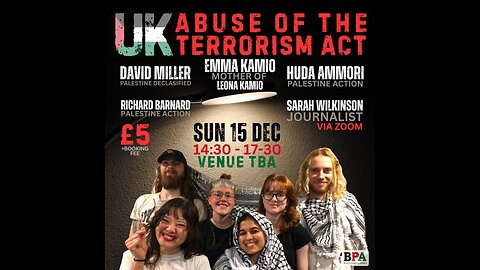 Police Terror Law Abuse; Gaza Dr: Palestinians need solidarity, not pity. Bristol Palestine Alliance