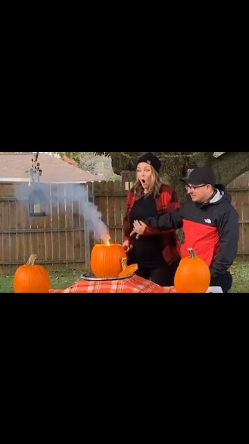 Dad-to-be has priceless reaction to gender reveal smoke
