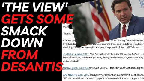 The View gets smackdown after trying to invite DeSantis onto 'The View'