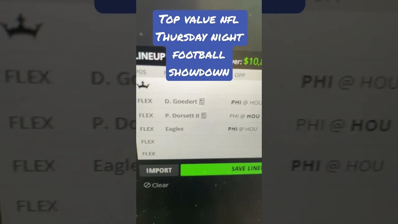 Dreams Top DraftKings NFL DFS Eagles vs Texans Showdown Value Plays 11/3/2022