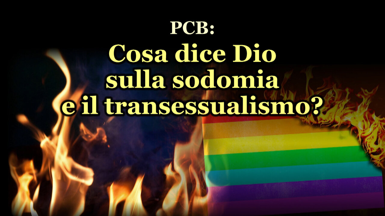 PCB: Cosa dice Dio sulla sodomia e il transessualismo?