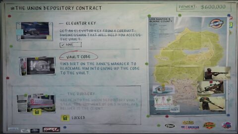GTA Online - The Union Depository Contract - Planning Work - Vault Code