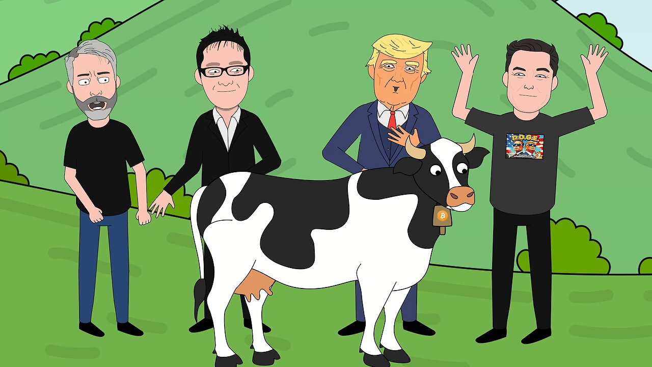 BTC 100k Michael Saylor party preview with special guests Samson, Elon, Trump and Cow