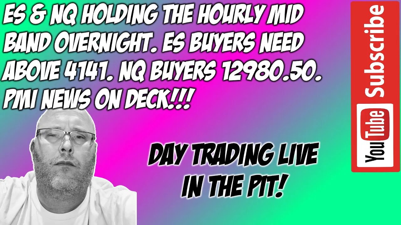 ES NQ In Range In Value PMI News - Premarket Trade Plan - The Pit Futures Trading