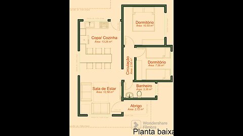 ✅planta baixa de casa 6x8/ com coredor⏮️⏪◀️⏯️⏭️☝️