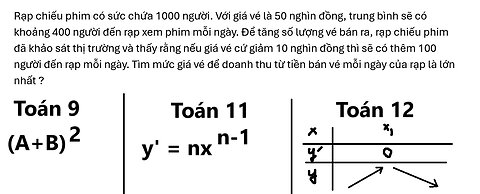 Toán 9-11-12: Để đón được một người khách, một xe taxi xuất phát từ vị trí điểm A, chạy dọc một con