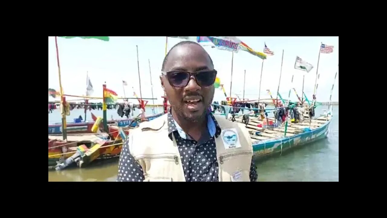 Robertsport, Cape Mount - NaFAA distributes Yamaha outboard engines to fishery Cooperatives.