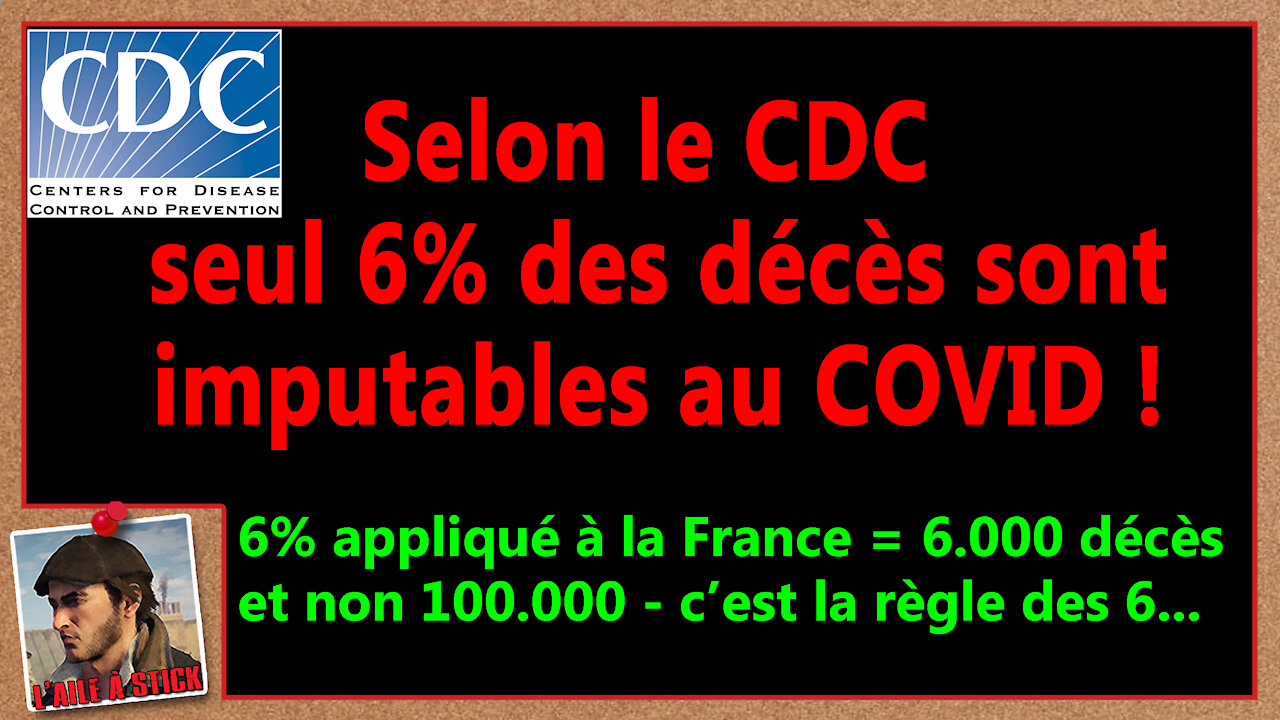 2021/039 Selon le CDC seul 6% des décès sont imputables au covid.