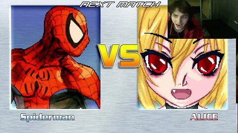 Spider Man VS Alice In An Epic Battle In The MUGEN Video Game With Live Commentary