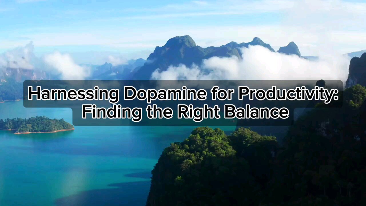 Harnessing Dopamine for Productivity: Finding the Right Balance