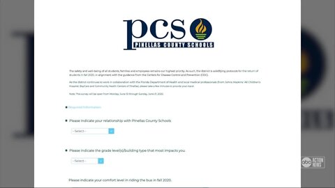 Pinellas County Schools asking students, families and teachers to fill out 'Return to School' survey