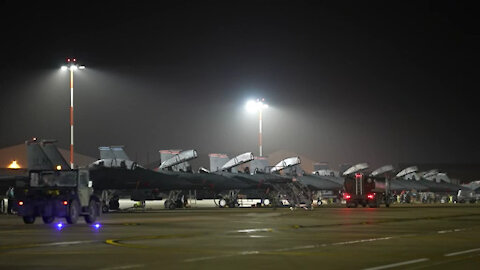 Night Operations at RAF Lakenheath: AMXS and Aircraft Recovery B-Roll