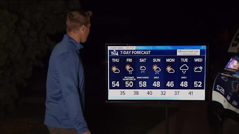 Colder weather moves in Thursday, highs in low 50s