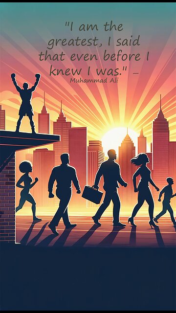 60-second inspirational - "I am the greatest, I said that even before I knew I was." — Muhammad #Ali