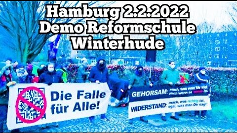 Hamburg 2.2.2022 - Demo vor der Reformschule Winterhude