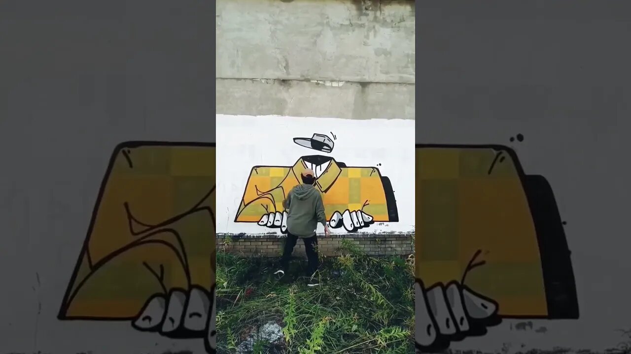 SUPER CREATIVE THROWIE 😁 #graffiti #throwup #throwie #shorts
