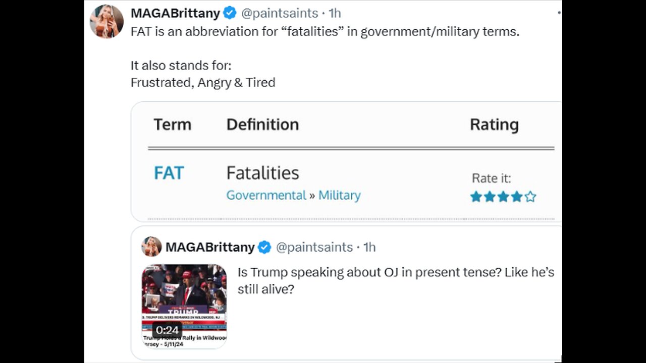 MAGABrittany - FAT is an abbreviation for “fatalities” in government/military terms.