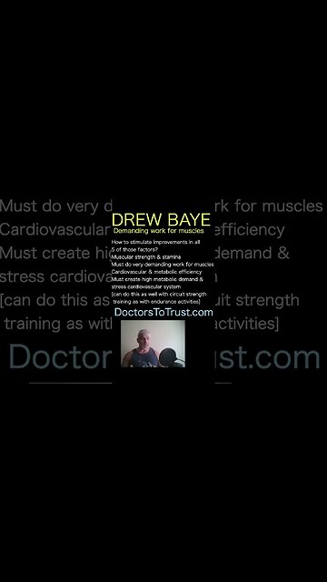 Drew Baye. How to stimulate improvements in all 5 of those factors?Muscular strength & stamina