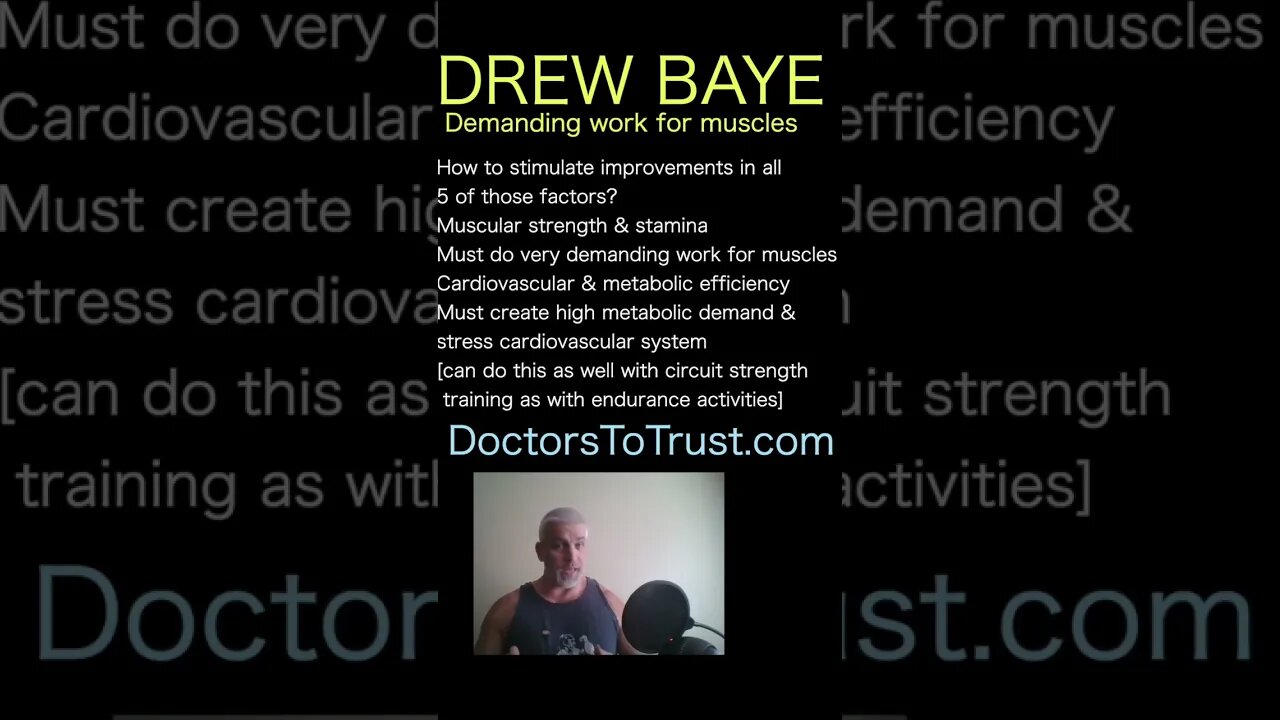 Drew Baye. How to stimulate improvements in all 5 of those factors?Muscular strength & stamina