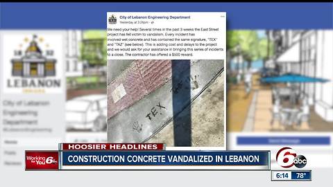 Vandals strike concrete cement project in Lebanon