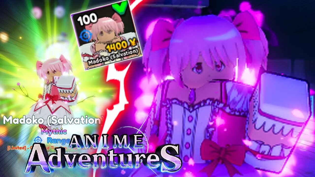 ENTENDA A FORÇA DA MADOKA SALVATION NO ANIME ADVENTURES (EVOLVED LEVEL 100)