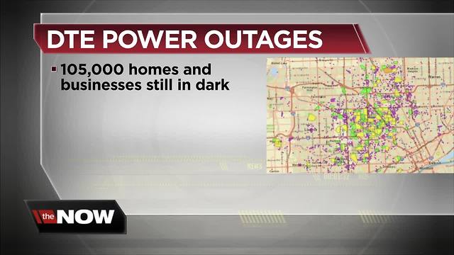 DTE Energy: 105,000 remain without power in southeast Michigan