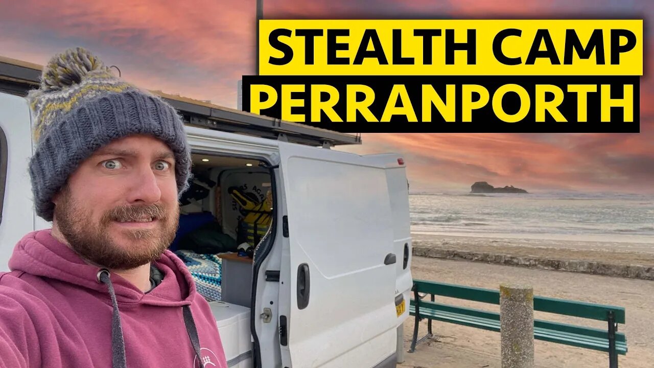 Stealth Van Camping at Perranporth Beach Cornwall