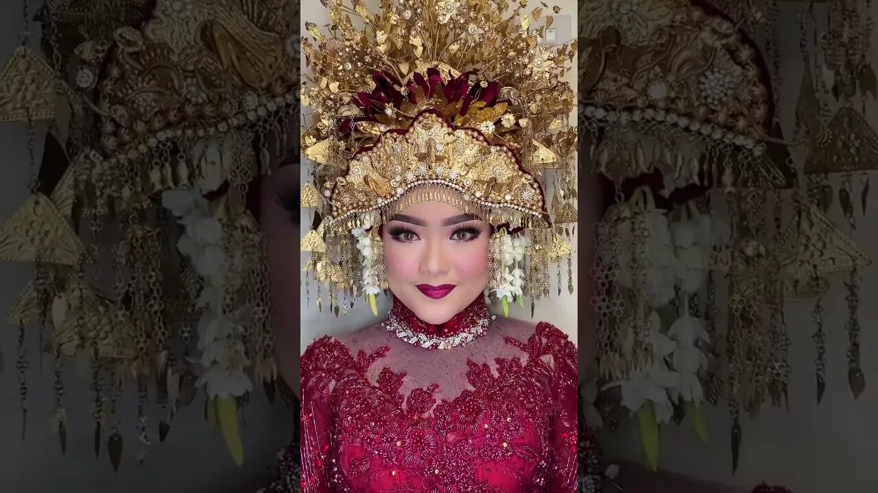 CUTE ! PENGANTIN ADAT PALEMBANG SUMATERA SELATAN INDONESIA #shorts #short #shortvideo