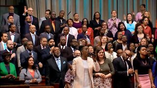 "You Reign" sung by the Times Square Church Choir