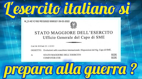 SPUNTA UNA CIRCOLARE DELLO STATO MAGGIORE DELL'ESERCITO