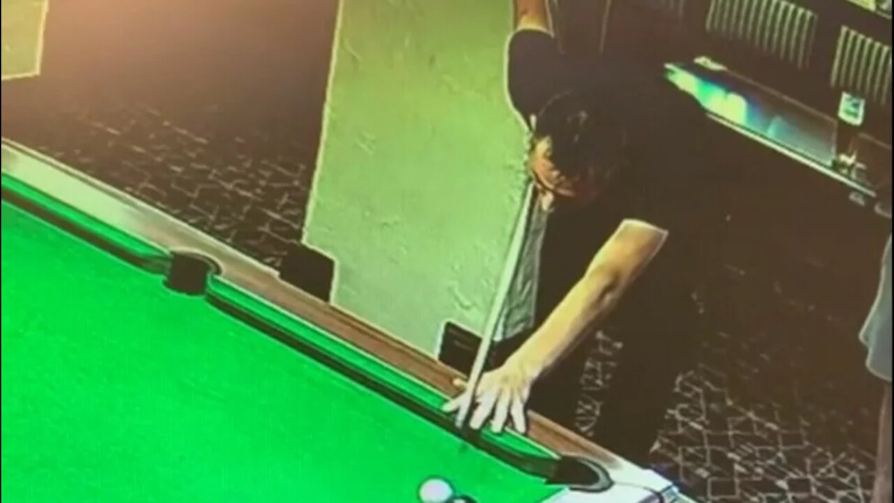 Managed to hit the black ball from an impossible angle