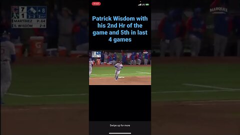 Patrick Wisdom with his 2nd Homerun of the game and 5th in last 4 games! #baseball #mlb #homerun