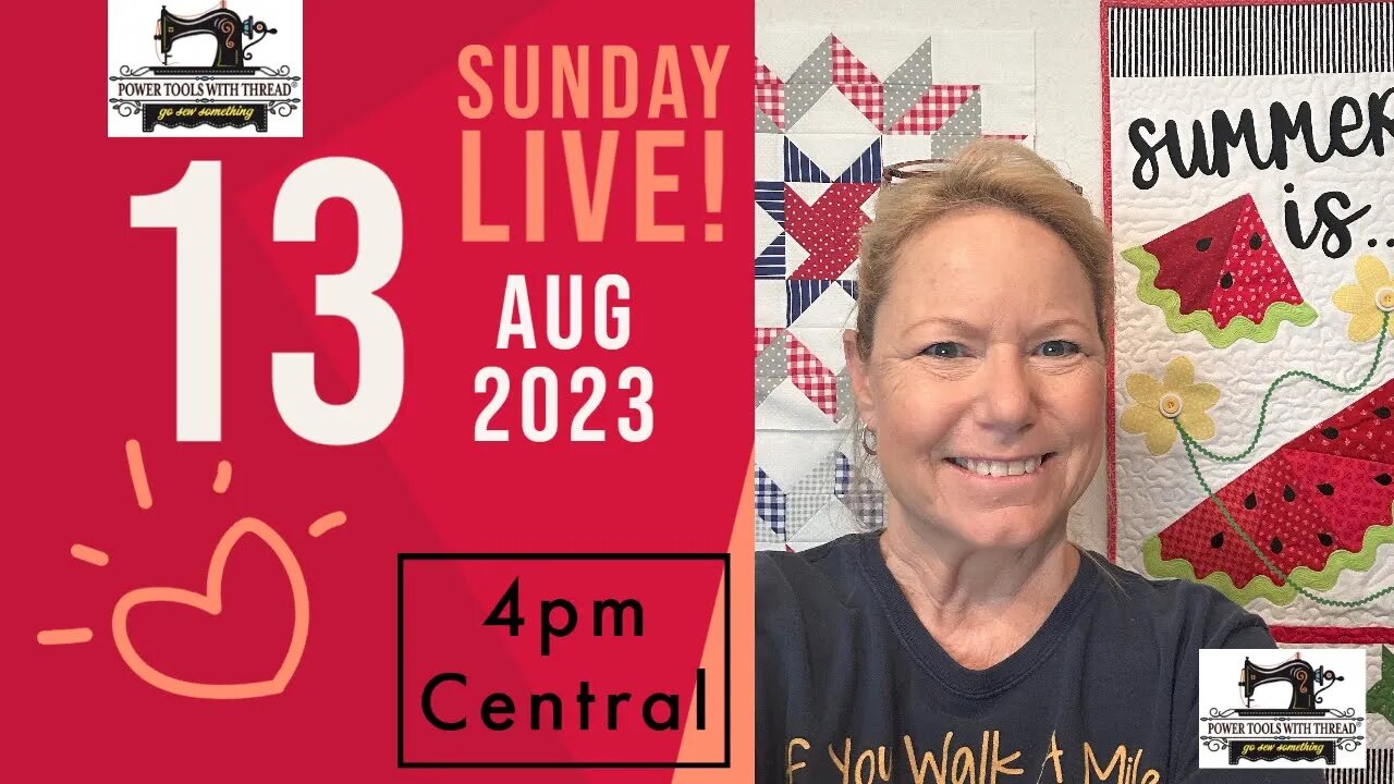 Sunday Live! Aug 13, 2023 4pm CDT. Pre-shrink SF101? We'll Discuss! Lots of Goodies & a Giveaway!