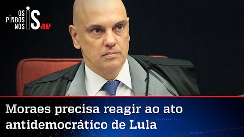 Bolsonaro enquadra Moraes e cobra reação às ameaças de Lula