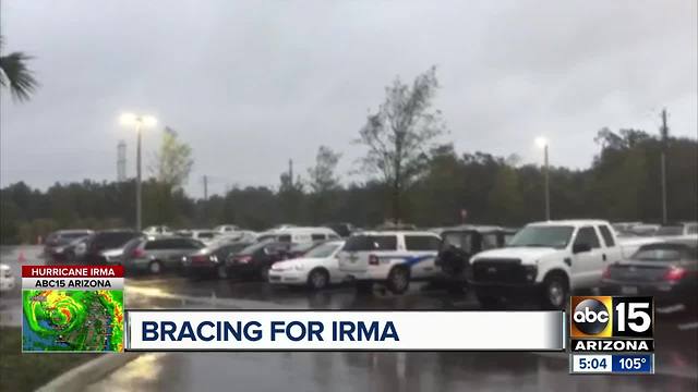 ABC15 reporter Nick Cileti in Florida covering hurricane