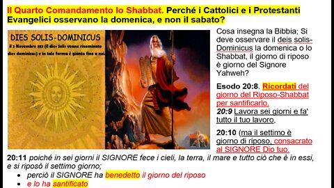 Tutta la verità sul Sabato, Il quarto Comandamento; Perché non viene osservato dai FALSI cristiani?