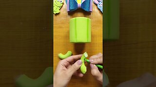 DIY How to Make - Kawaii Cactus Pencil Holder #shorts