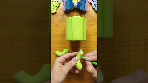 DIY How to Make - Kawaii Cactus Pencil Holder #shorts
