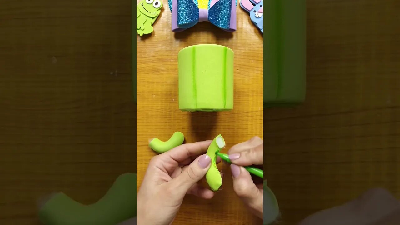DIY How to Make - Kawaii Cactus Pencil Holder #shorts