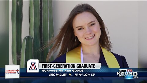 University of Arizona graduate the first in her family of twenty.