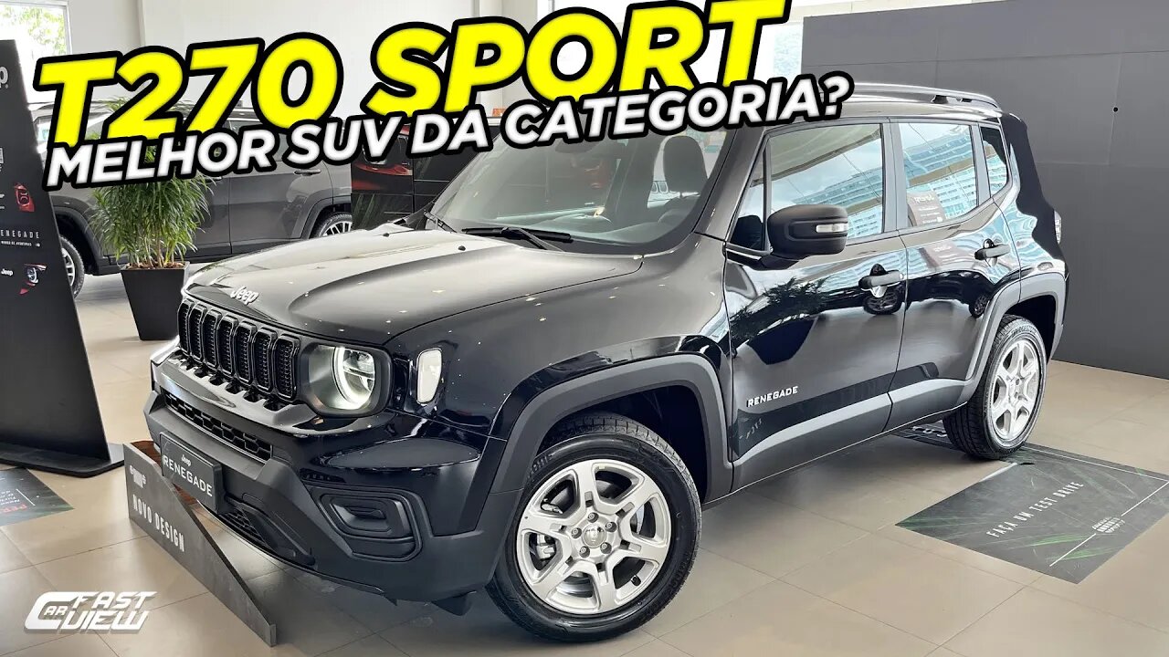 NOVO JEEP RENEGADE SPORT 1.3 TURBO FLEX 2022! SUV MELHOR CUSTO BENEFÍCIO DISPARADO DA CATEGORIA!