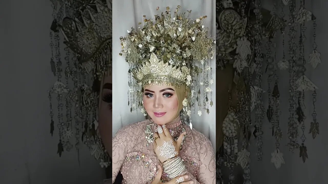 PENGANTIN ADAT PALEMBANG MODIFIKASI KEBAYA MODERN - SUMATERA SELATAN INDONESIA #shortvideo #shorts