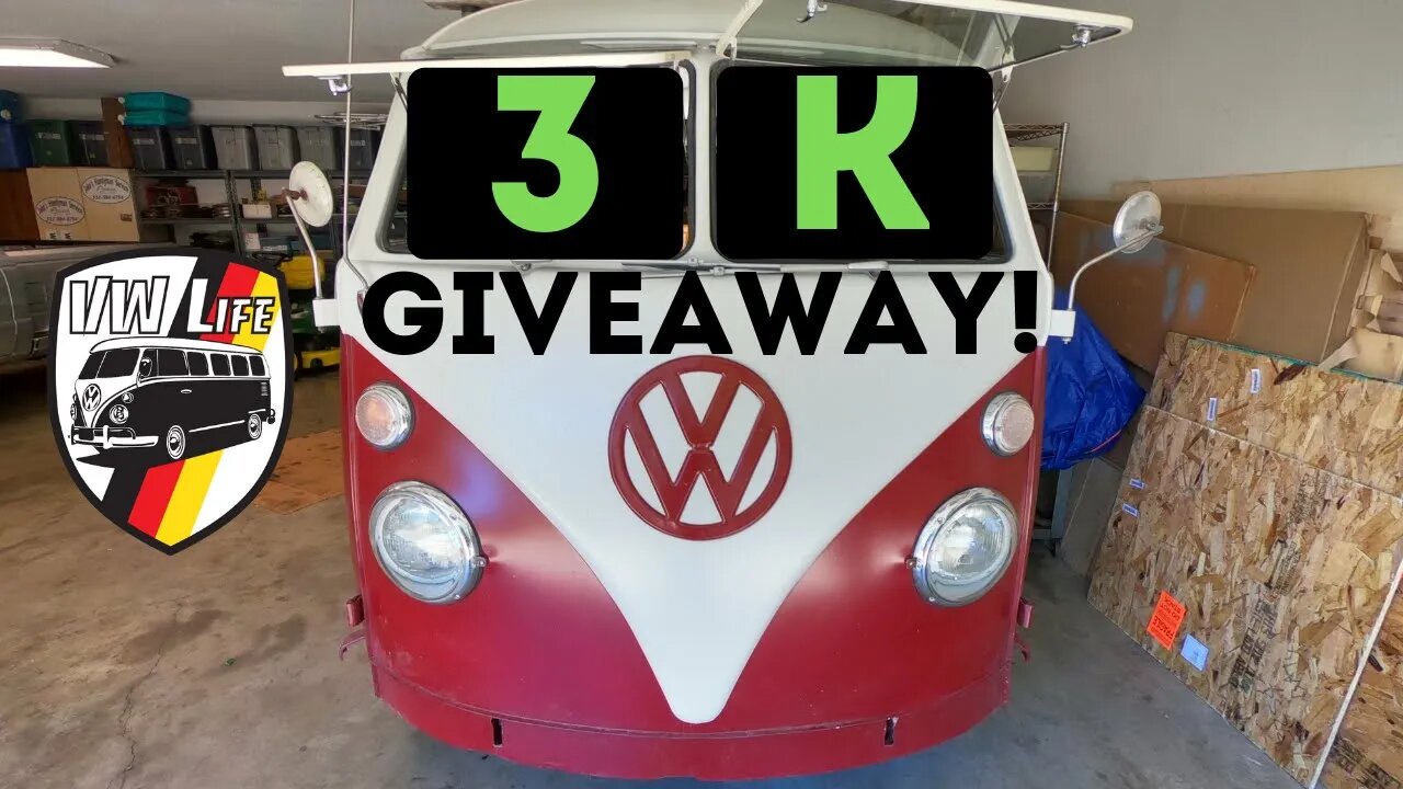 3,000 Subscriber Giveaway! Thanks from #VWLife